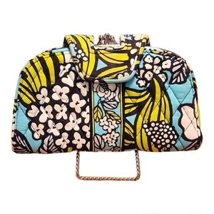 🔥FINAL PRICE🔥VERA BRADLEY RETIRED ISLAND BLOOMS DOUBLE KISSLOCK LARGE WALLET